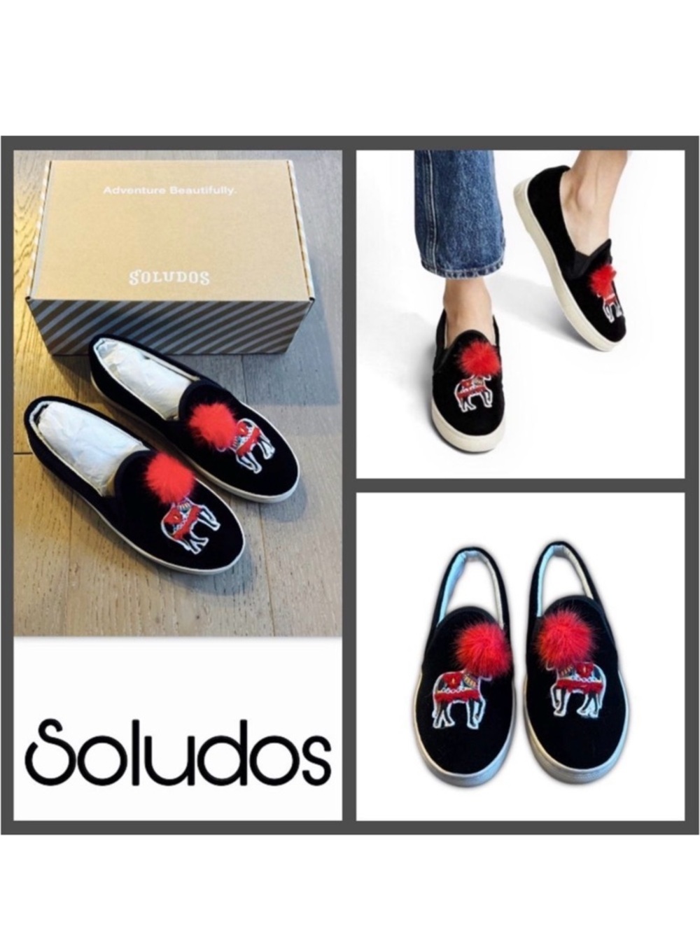 Soludos Velvet Show Pony Sneaker